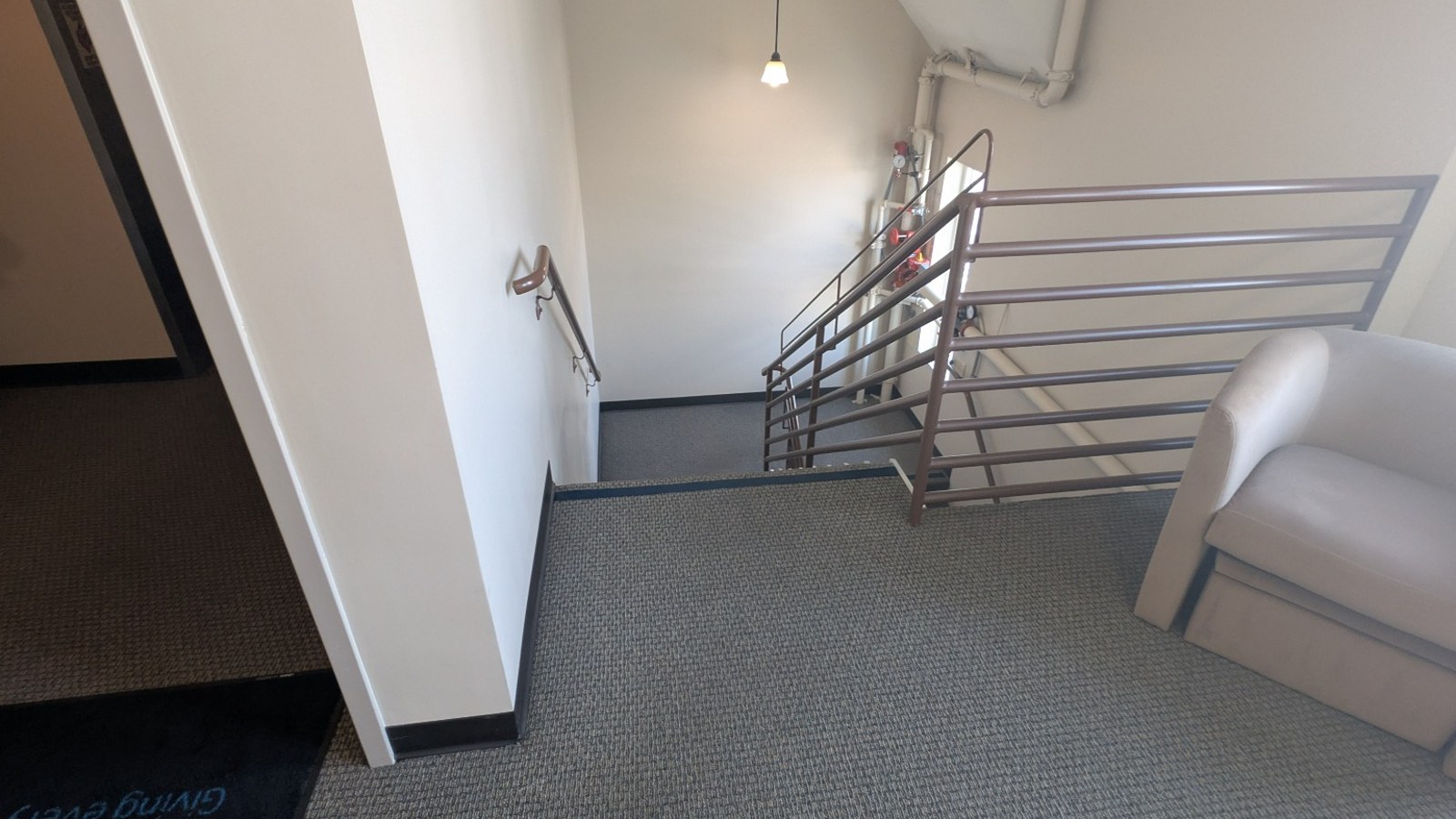 Stairwell lighting and clean finish